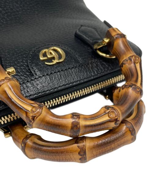 GUCCI（グッチ）GUCCI (グッチ) ダイアナミニショルダーバッグ ブラックの古着・服飾アイテム