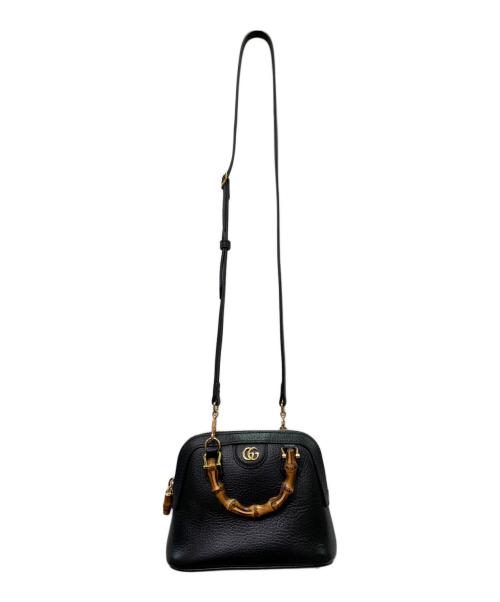 GUCCI（グッチ）GUCCI (グッチ) ダイアナミニショルダーバッグ ブラックの古着・服飾アイテム