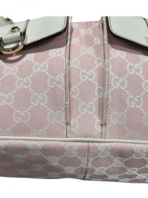 GUCCI（グッチ）GUCCI (グッチ) ワンショルダーバッグ/153025 ピンク×ホワイト サイズ:-の古着・服飾アイテム
