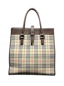 BURBERRY（バーバリー）の古着「トートバッグ」｜ベージュ×ブラウン