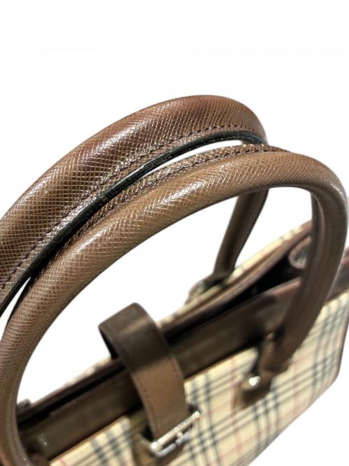 BURBERRY（バーバリー）BURBERRY (バーバリー) トートバッグ ベージュ×ブラウン サイズ:-の古着・服飾アイテム