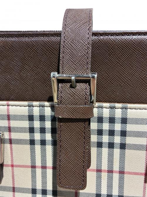 BURBERRY（バーバリー）BURBERRY (バーバリー) トートバッグ ベージュ×ブラウン サイズ:-の古着・服飾アイテム