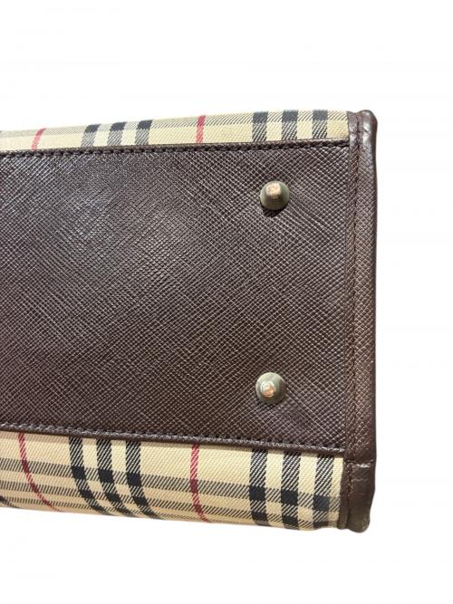 BURBERRY（バーバリー）BURBERRY (バーバリー) トートバッグ ベージュ×ブラウン サイズ:-の古着・服飾アイテム