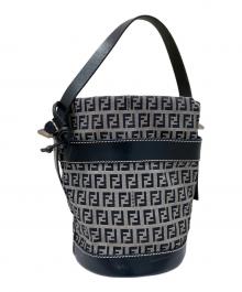 FENDI（フェンディ）の古着「ズッキーノ ハンドバッグ」｜ネイビー