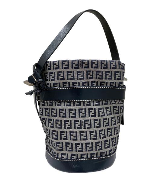 FENDI（フェンディ）FENDI (フェンディ) ズッキーノ ハンドバッグ ネイビーの古着・服飾アイテム