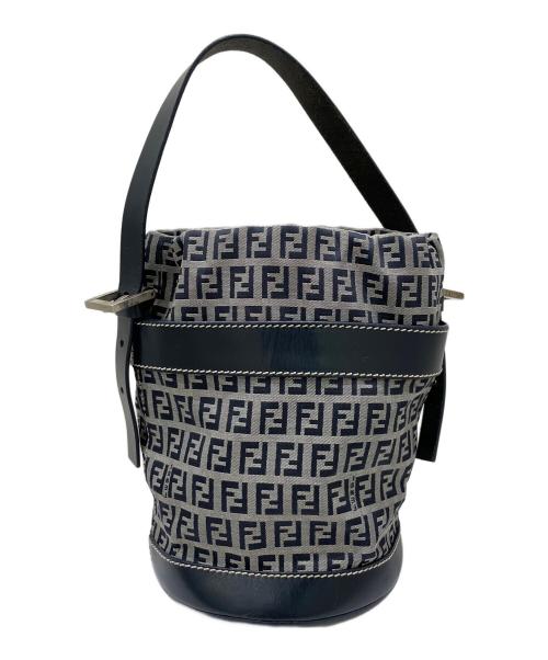 FENDI（フェンディ）FENDI (フェンディ) ズッキーノ ハンドバッグ ネイビーの古着・服飾アイテム