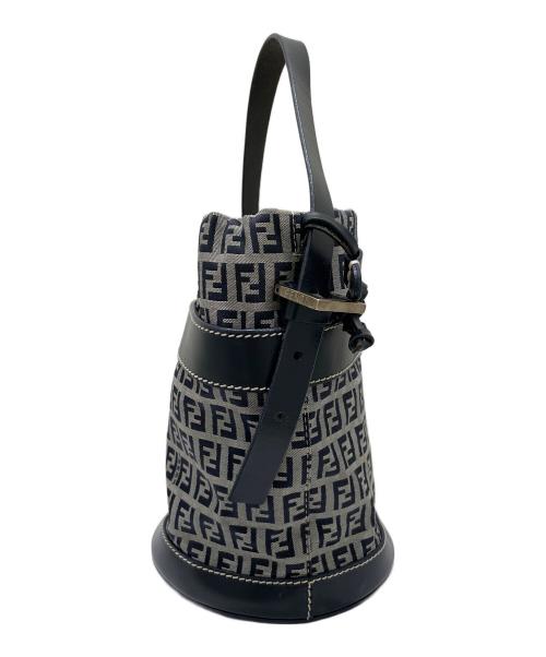 FENDI（フェンディ）FENDI (フェンディ) ズッキーノ ハンドバッグ ネイビーの古着・服飾アイテム