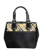 BURBERRYバーバリー）の古着「ノバチェックトートバッグ」｜ブラック×ベージュ