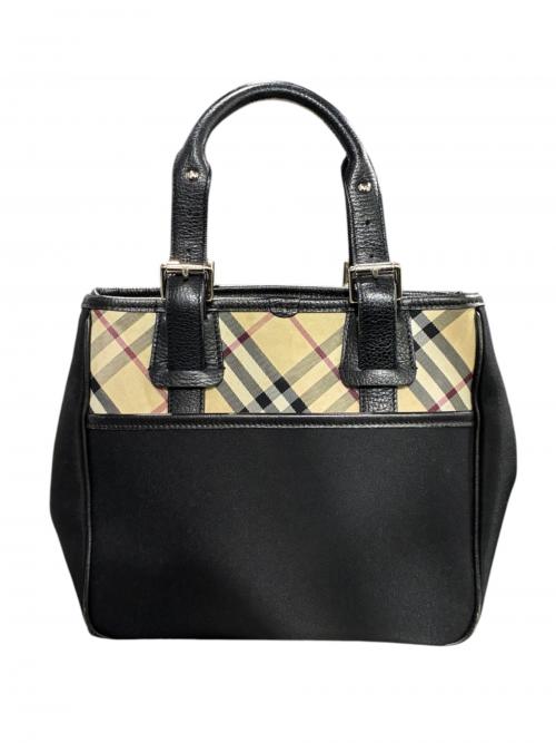 BURBERRY（バーバリー）BURBERRY (バーバリー) ノバチェックトートバッグ ブラック×ベージュ サイズ:-の古着・服飾アイテム