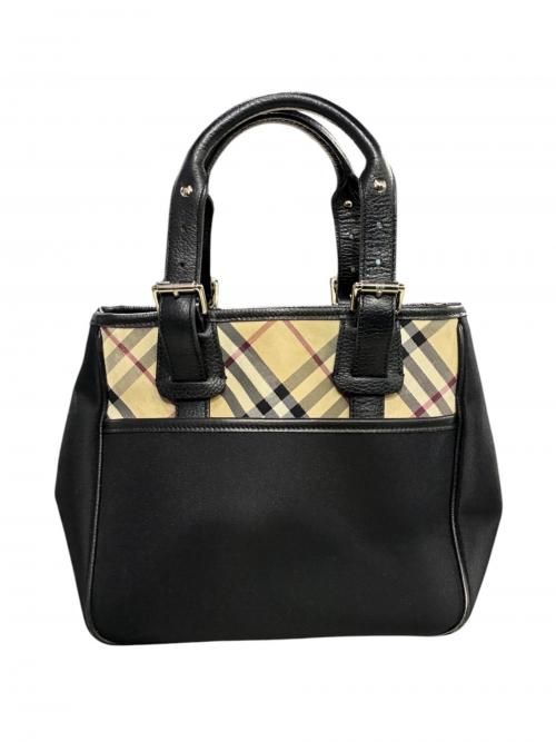 BURBERRY（バーバリー）BURBERRY (バーバリー) ノバチェックトートバッグ ブラック×ベージュ サイズ:-の古着・服飾アイテム