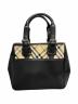 BURBERRY (バーバリー) ノバチェックトートバッグ ブラック×ベージュ サイズ:-：80000円