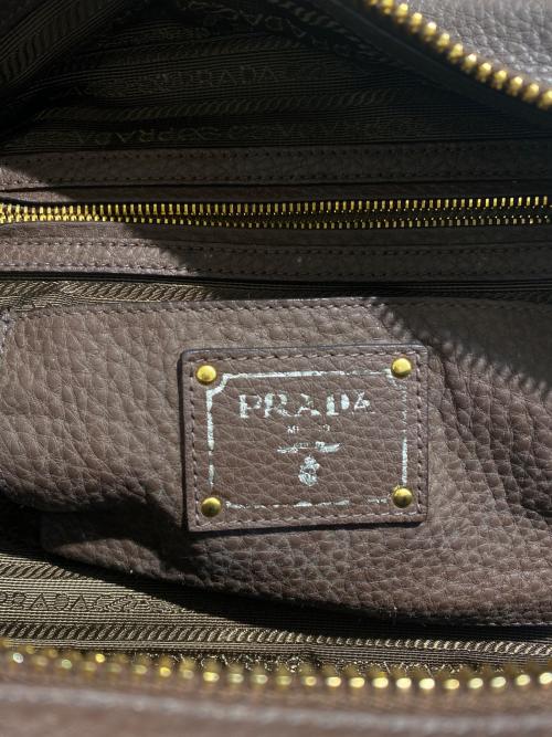 PRADA（プラダ）PRADA (プラダ) ミニボストンバッグ ブラウンの古着・服飾アイテム