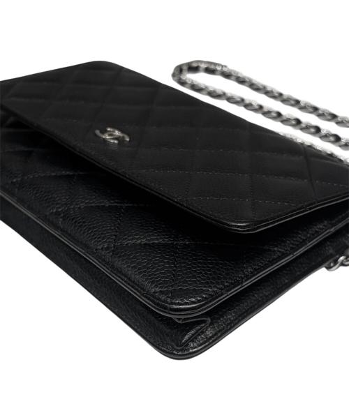 CHANEL（シャネル）CHANEL (シャネル) マトラッセチェーンショルダーウォレット ブラック サイズ:-の古着・服飾アイテム