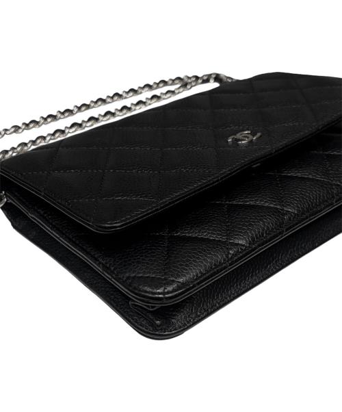CHANEL（シャネル）CHANEL (シャネル) マトラッセチェーンショルダーウォレット ブラック サイズ:-の古着・服飾アイテム