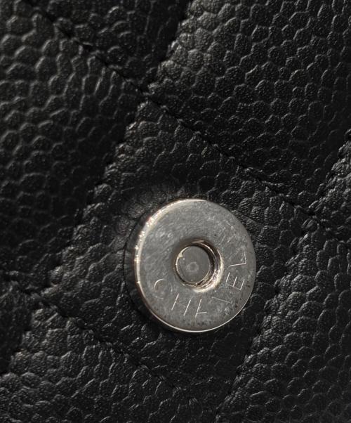 CHANEL（シャネル）CHANEL (シャネル) マトラッセチェーンショルダーウォレット ブラック サイズ:-の古着・服飾アイテム