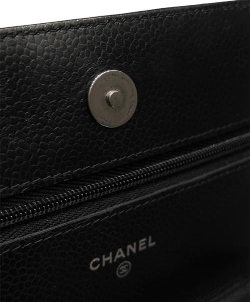 CHANEL（シャネル）CHANEL (シャネル) マトラッセチェーンショルダーウォレット ブラック サイズ:-の古着・服飾アイテム
