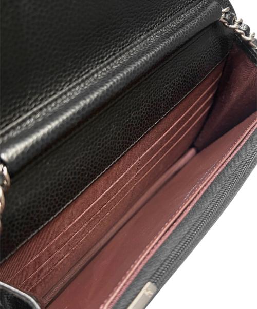 CHANEL（シャネル）CHANEL (シャネル) マトラッセチェーンショルダーウォレット ブラック サイズ:-の古着・服飾アイテム