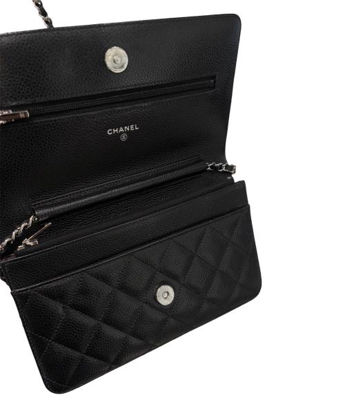 CHANEL（シャネル）CHANEL (シャネル) マトラッセチェーンショルダーウォレット ブラック サイズ:-の古着・服飾アイテム
