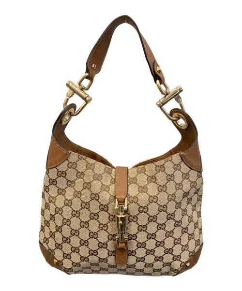 GUCCI（グッチ）GUCCI (グッチ) ジャッキーライン ワンショルダーバッグ ベージュの古着・服飾アイテム