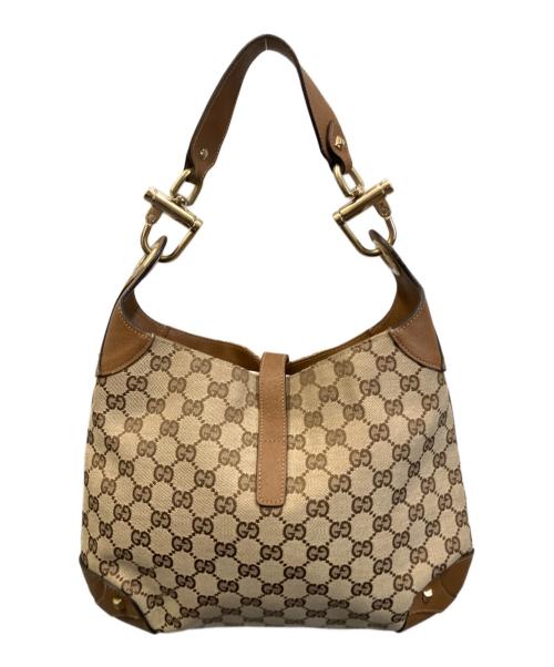 GUCCI（グッチ）GUCCI (グッチ) ジャッキーライン ワンショルダーバッグ ベージュの古着・服飾アイテム