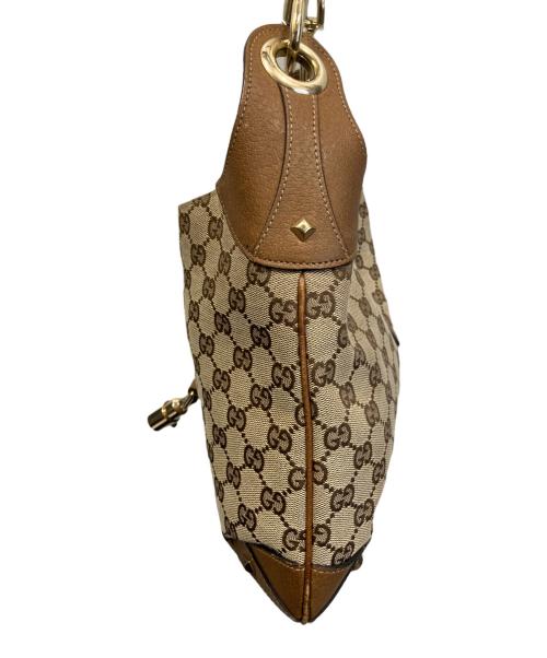 GUCCI（グッチ）GUCCI (グッチ) ジャッキーライン ワンショルダーバッグ ベージュの古着・服飾アイテム