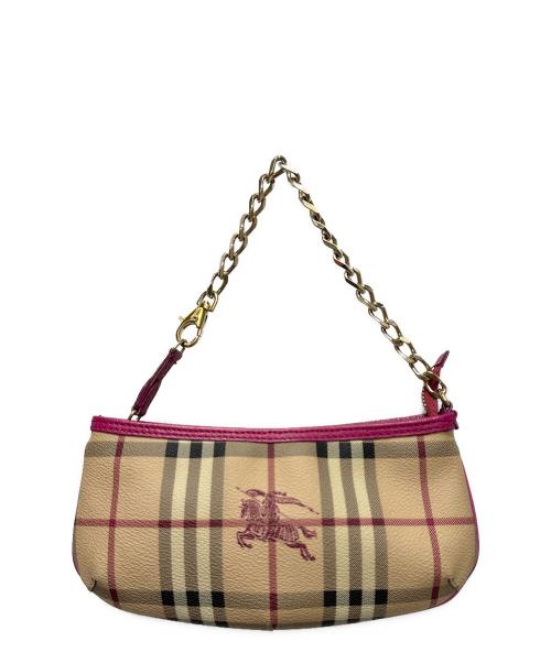 BURBERRY（バーバリー）BURBERRY (バーバリー) チェーンポーチ　3752754 ベージュの古着・服飾アイテム