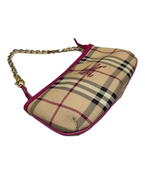 BURBERRY（バーバリー）BURBERRY (バーバリー) チェーンポーチ　3752754 ベージュの古着・服飾アイテム