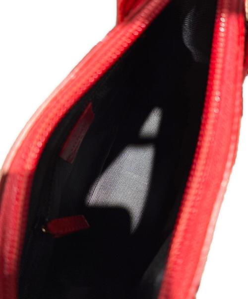 GUCCI（グッチ）GUCCI (グッチ) ハンドバッグ ベージュ×レッドの古着・服飾アイテム