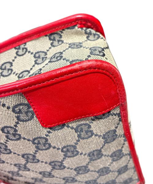 GUCCI（グッチ）GUCCI (グッチ) ハンドバッグ ベージュ×レッドの古着・服飾アイテム