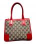 GUCCI（グッチ）の古着「ハンドバッグ」｜ベージュ×レッド