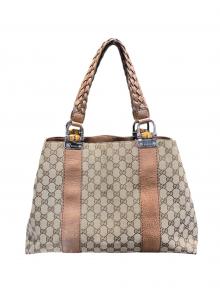 GUCCI（グッチ）の古着「ハンドバッグ/232947」｜ベージュ×ブラウン