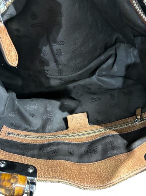 GUCCI（グッチ）GUCCI (グッチ) ハンドバッグ/232947 ベージュ×ブラウン サイズ:-の古着・服飾アイテム