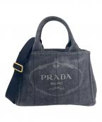 PRADAプラダ）の古着「カナパミニ 2WAYバッグ 1BG439」｜デニムグレー