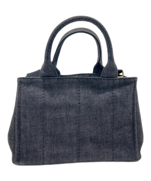 PRADA（プラダ）PRADA (プラダ) カナパミニ 2WAYバッグ 1BG439 デニムグレー サイズ:ミニの古着・服飾アイテム