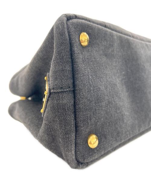 PRADA（プラダ）PRADA (プラダ) カナパミニ 2WAYバッグ 1BG439 デニムグレー サイズ:ミニの古着・服飾アイテム