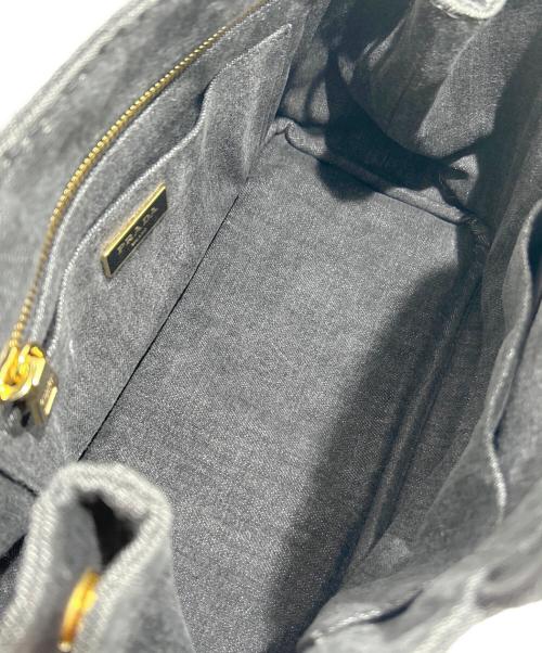 PRADA（プラダ）PRADA (プラダ) カナパミニ 2WAYバッグ 1BG439 デニムグレー サイズ:ミニの古着・服飾アイテム