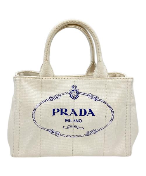 PRADA（プラダ）PRADA (プラダ) カナパ/ショルダーバッグ アイボリーの古着・服飾アイテム