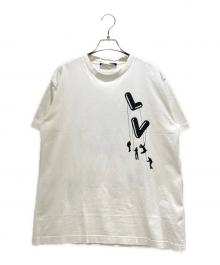LOUIS VUITTON（ルイ ヴィトン）の古着「Virgil Abloh FLOWTING PRINT TEE/フロウティング プリント Tシャツ/RM211 NPG HKY86W」｜ホワイト