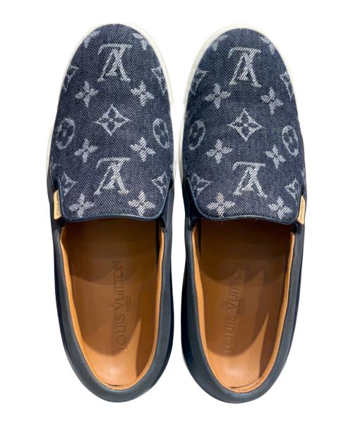 LOUIS VUITTON（ルイ ヴィトン）LOUIS VUITTON (ルイ ヴィトン) モノグラムデニムスリッポン インディゴ サイズ:37の古着・服飾アイテム