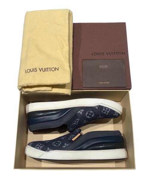 LOUIS VUITTON（ルイ ヴィトン）LOUIS VUITTON (ルイ ヴィトン) モノグラムデニムスリッポン インディゴ サイズ:37の古着・服飾アイテム