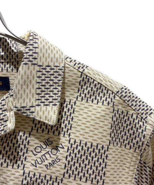 LOUIS VUITTON（ルイ ヴィトン）LOUIS VUITTON (ルイ ヴィトン) ダミエ アズール デニム トラッカージャケット/Damier Azur Denim Trucker Jacket ベージュ サイズ:38の古着・服飾アイテム