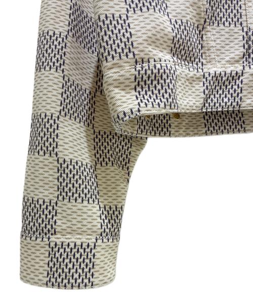 LOUIS VUITTON（ルイ ヴィトン）LOUIS VUITTON (ルイ ヴィトン) ダミエ アズール デニム トラッカージャケット/Damier Azur Denim Trucker Jacket ベージュ サイズ:38の古着・服飾アイテム