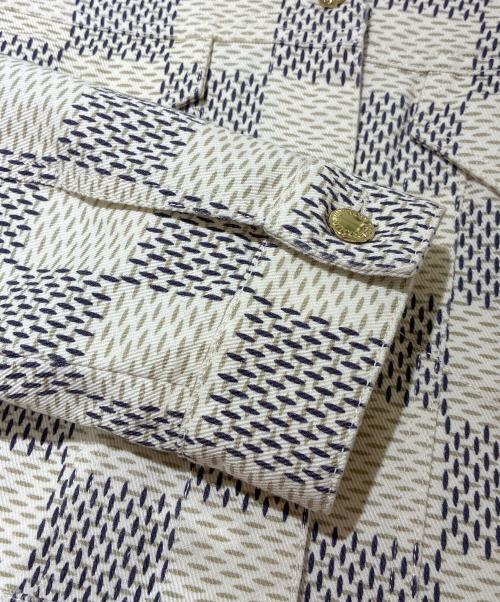 LOUIS VUITTON（ルイ ヴィトン）LOUIS VUITTON (ルイ ヴィトン) ダミエ アズール デニム トラッカージャケット/Damier Azur Denim Trucker Jacket ベージュ サイズ:38の古着・服飾アイテム