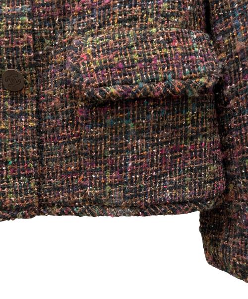 CHANEL（シャネル）CHANEL (シャネル) 98A ヴィンテージ ツイードジャケット/ココボタンツイードジャケット ブラウン サイズ:40の古着・服飾アイテム