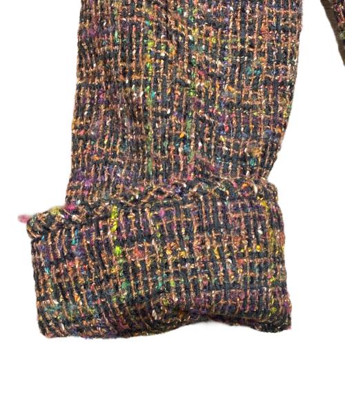 CHANEL（シャネル）CHANEL (シャネル) 98A ヴィンテージ ツイードジャケット/ココボタンツイードジャケット ブラウン サイズ:40の古着・服飾アイテム