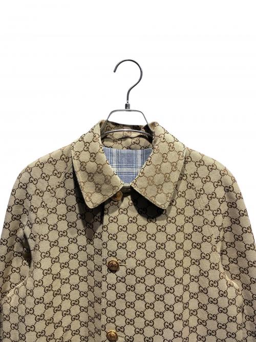 GUCCI（グッチ）GUCCI (グッチ) GGリバーシブルコート ベージュ サイズ:38の古着・服飾アイテム
