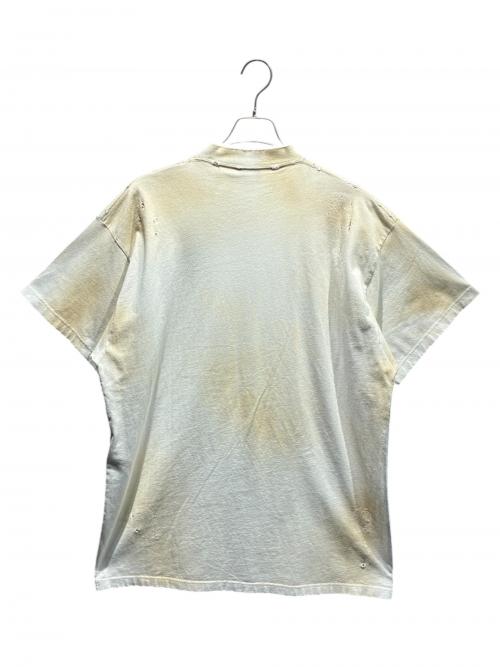 BALENCIAGA（バレンシアガ）BALENCIAGA (バレンシアガ) クラッシュダスト加工ワッペンTシャツ/739028 TOVN2 ベージュ サイズ:1の古着・服飾アイテム