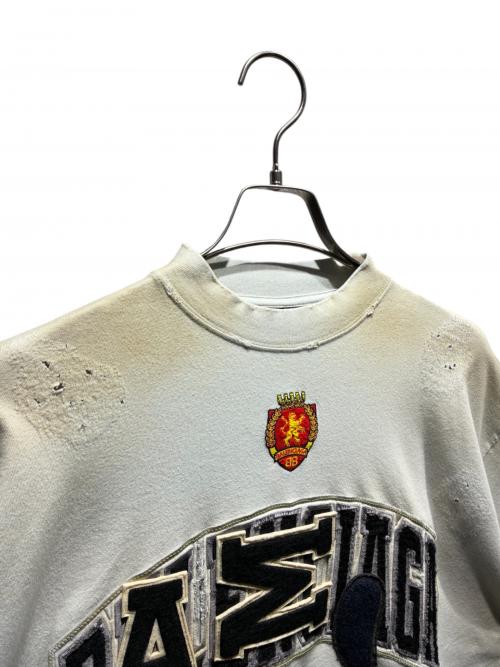 BALENCIAGA（バレンシアガ）BALENCIAGA (バレンシアガ) クラッシュダスト加工ワッペンTシャツ/739028 TOVN2 ベージュ サイズ:1の古着・服飾アイテム