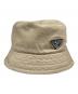 PRADA (プラダ) ロゴプレートバケットハット ベージュ サイズ:Ｌ：45000円