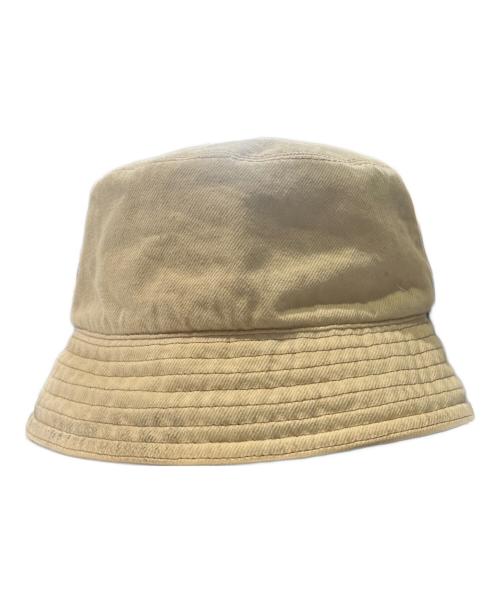 PRADA（プラダ）PRADA (プラダ) ロゴプレート バケットハット ベージュ サイズ:XLの古着・服飾アイテム